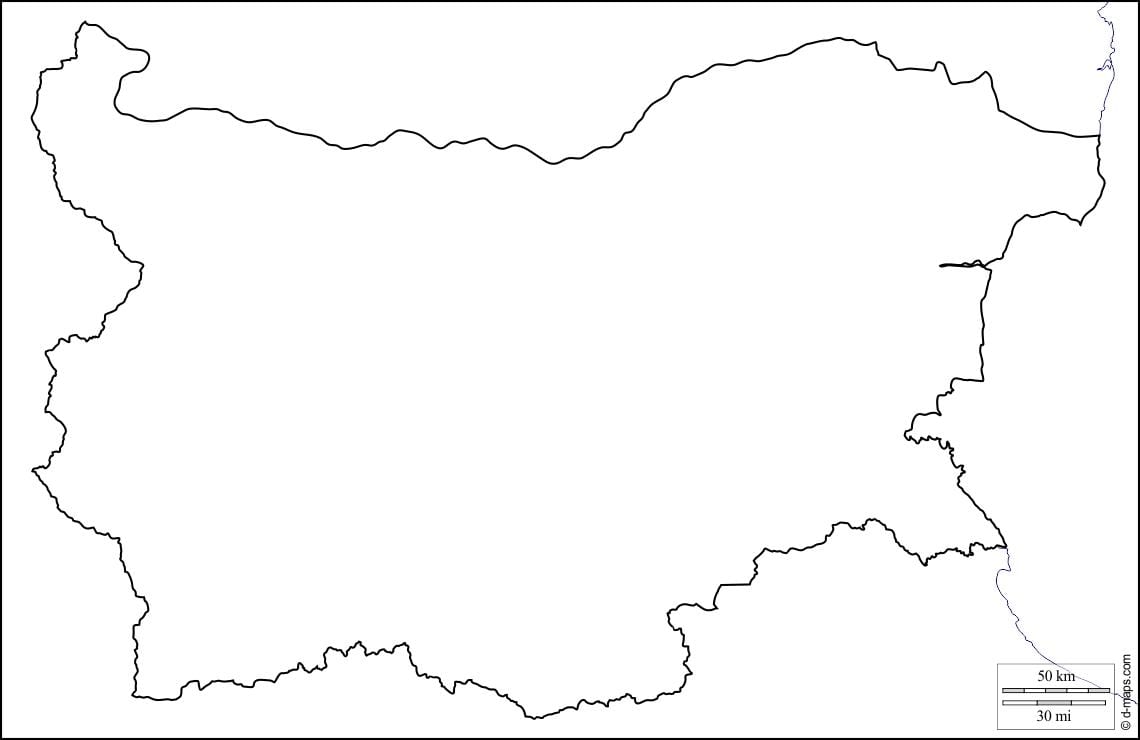 zemljevid Bolgarija zemljevid oris
