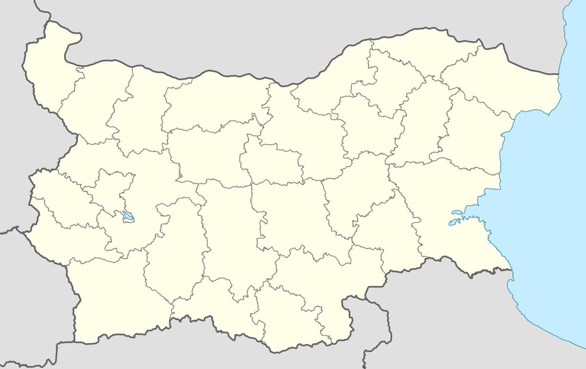 zemljevid Bolgarija zemljevid vektor