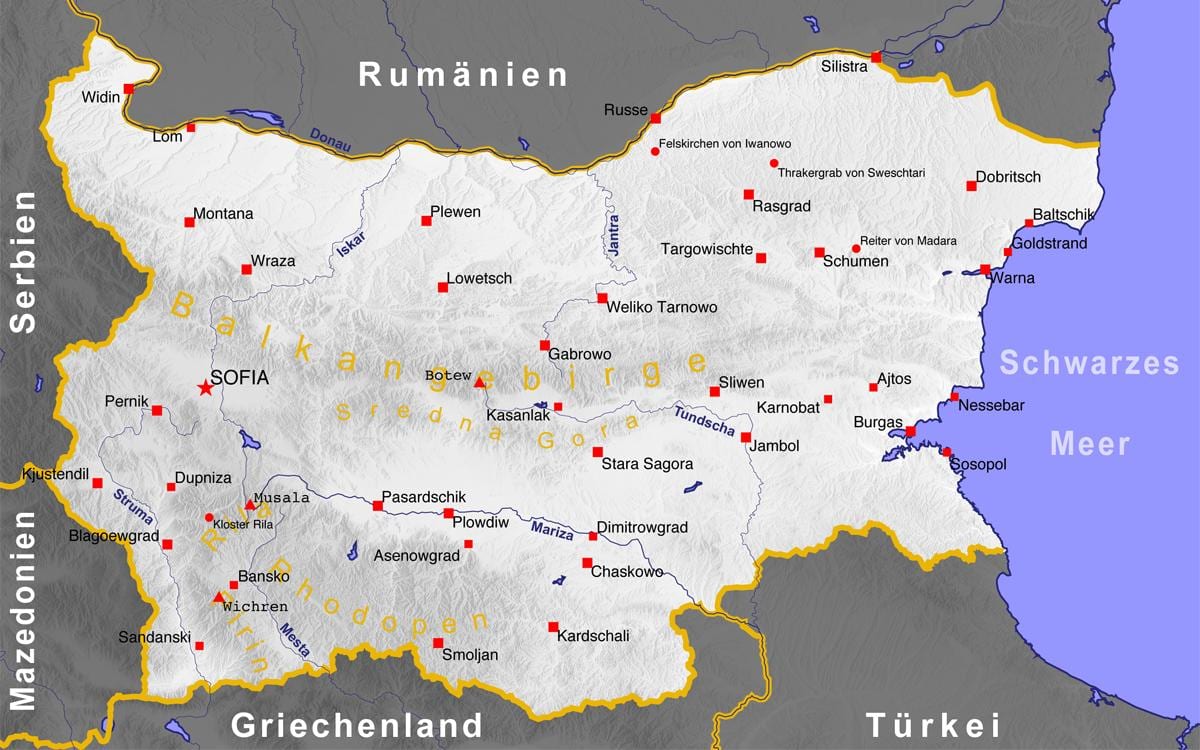 zemljevid bolgarske obmorskih