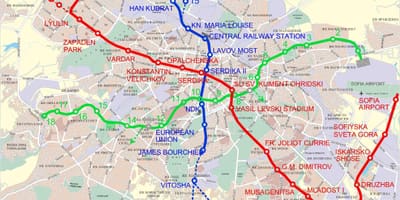 Zemljevid Bolgarija metro