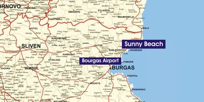 Bolgarija plaže zemljevid