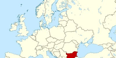 Svetovni zemljevid, ki prikazuje Bolgarija