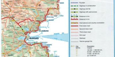 Bolgarska črnomorska obala zemljevid