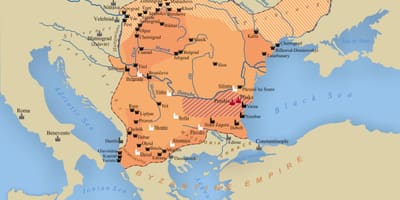 Zemljevid bolgarske imperij