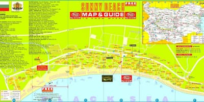 Turistična karta sončni plaži Bolgarija
